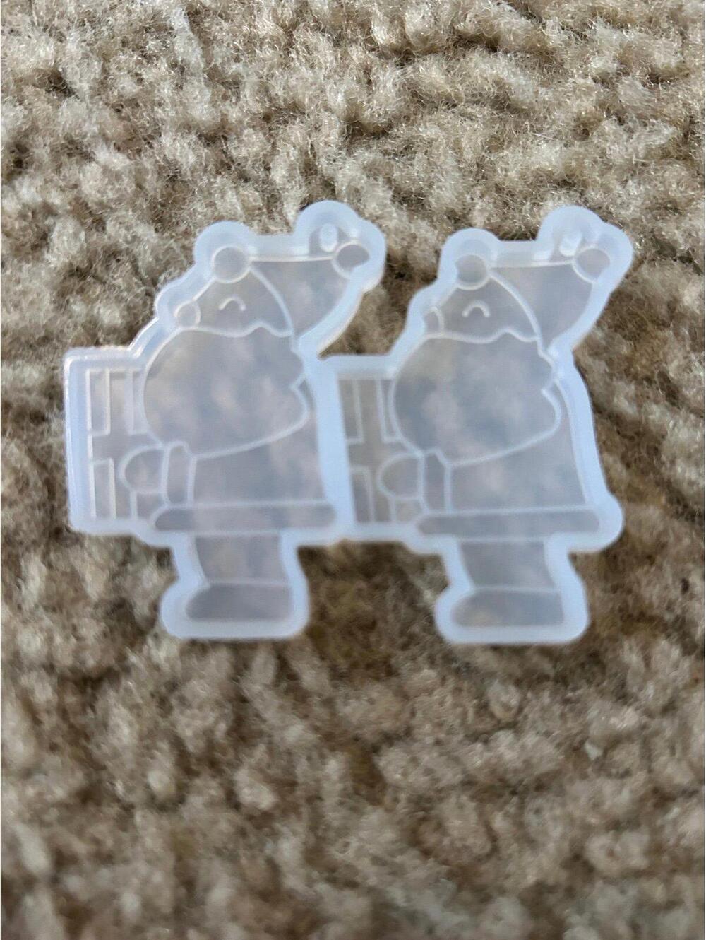 E263 tiny mold resin key chain making art project christmas 2 3/4``X2``